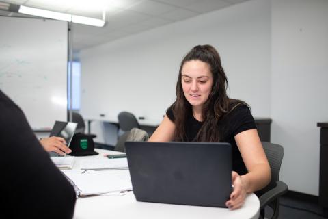 Student on laptop