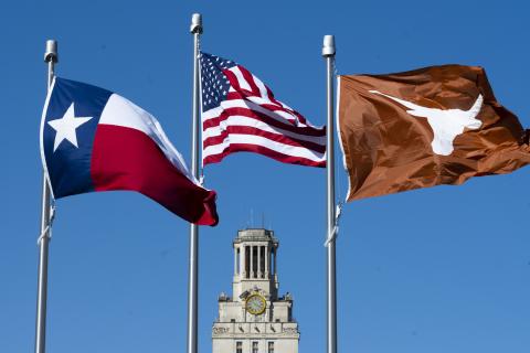 Tower with flags