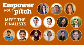 Meet the finalists graphic with photos of finalists