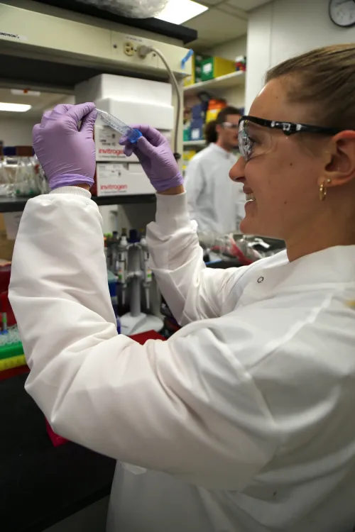 Postdoc working in lab